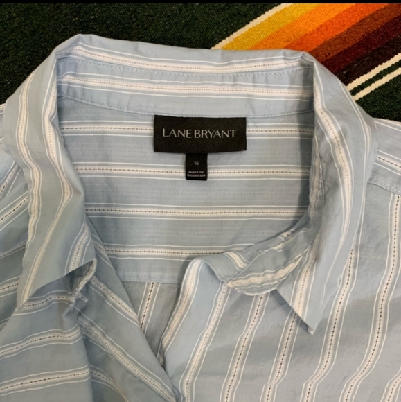 Final/PRICE FIRM Lane Bryant ruffle striped top - Picture 4 of 9